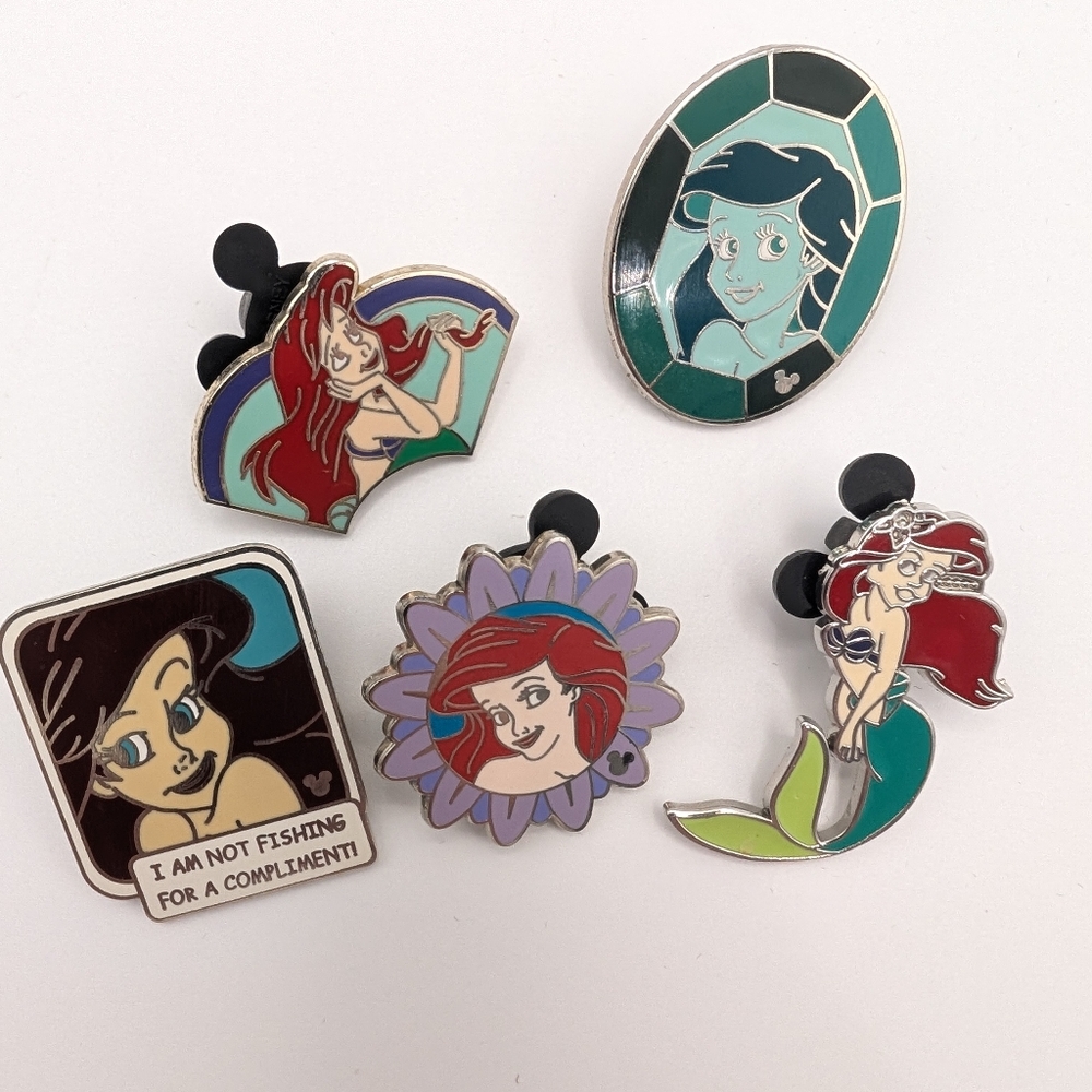 Disney Little Mermaid Ariel Pin Collection Hidden Mickey More Set Lot